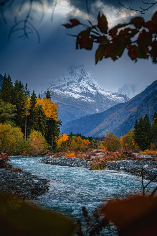 домбай, кчр, белалакая, аманауз, гоначхир, теберда, тебердинский заповедник, кавказ Горная река фото превью