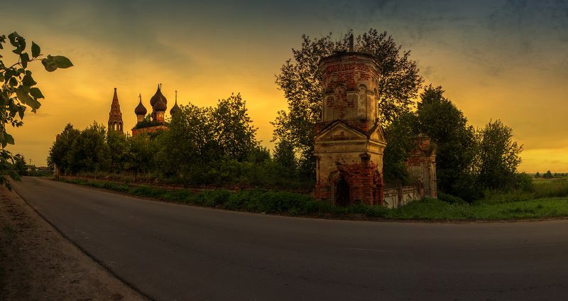 ёмсна, кострома, костромская область, церковь, утро, рассвет, архитектура Ёмснаphoto preview