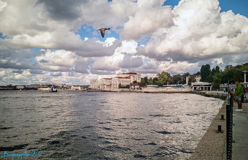 севастополь набережная артиллерийская бухта театр танца имени елизарова чайка Набережная Севастополя.photo preview