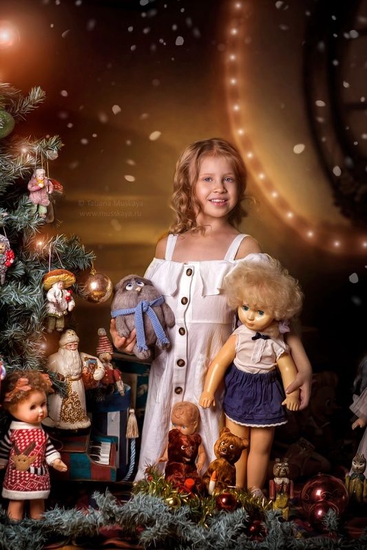 новогодняя фотосессия, новогодняя фоосессия в москве, новогодняя фотосессия с игрушками Новогодние воспоминанияphoto preview