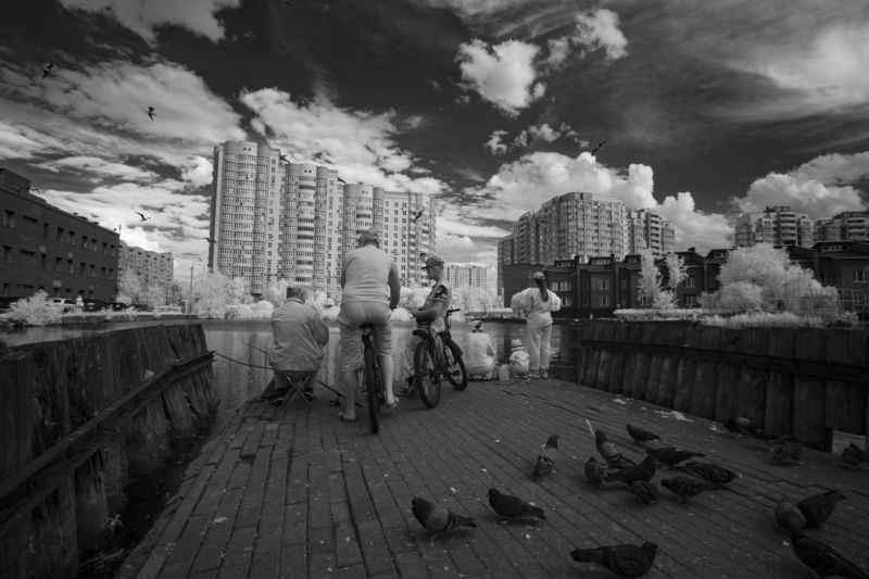 ИК, инфракрасная фотография, Мытищи Место встречи фото превью