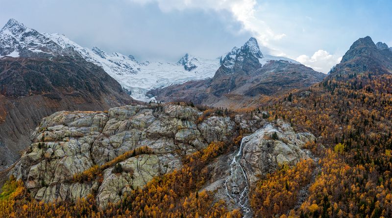 кавказ, домбай ледник Алибекphoto preview