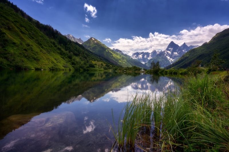 домбай dombay Ущелье Гоначхир. Домбай. Карачаево-Черкесская Республика фото превью