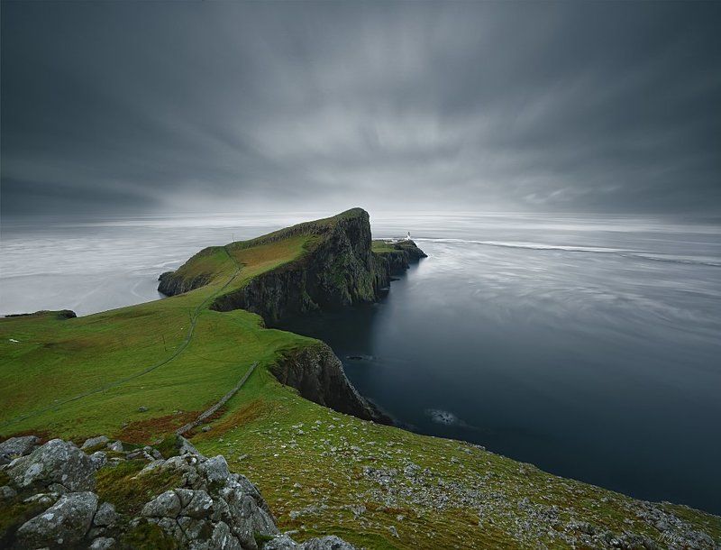Neist Point, long exposure, scotland, Atlantic ocean, rocks, stones, lighthouse,  Neist Pointphoto preview
