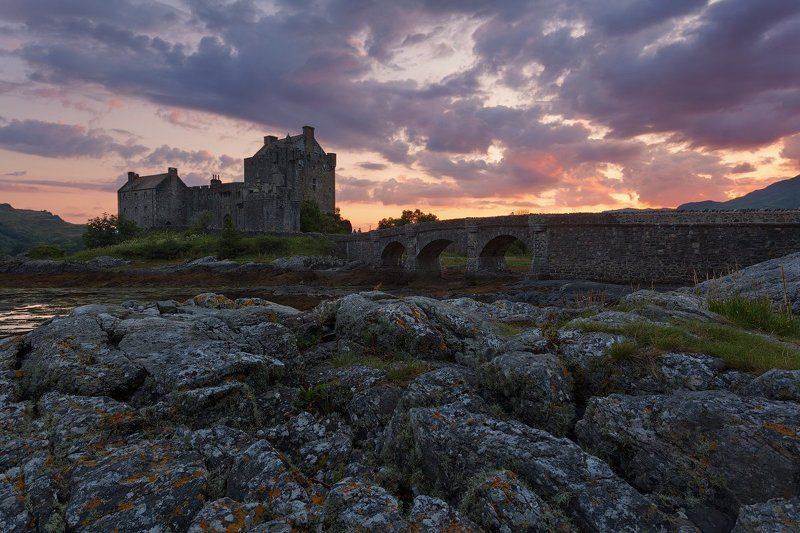 eilean donan castle, landscape, scotland, sunset, закат, замок, шотландия Eilean Donan castlephoto preview