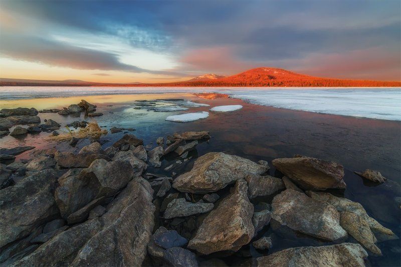 Весна, Восход, Зюраткуль, Озеро, Пейзаж, Природа, Путешествие, Рассвет, Урал, Утро, Южный урал Зюраткульphoto preview