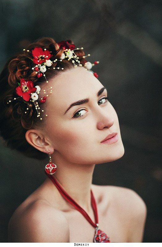 девушка, модель, портрет, цветы *photo preview