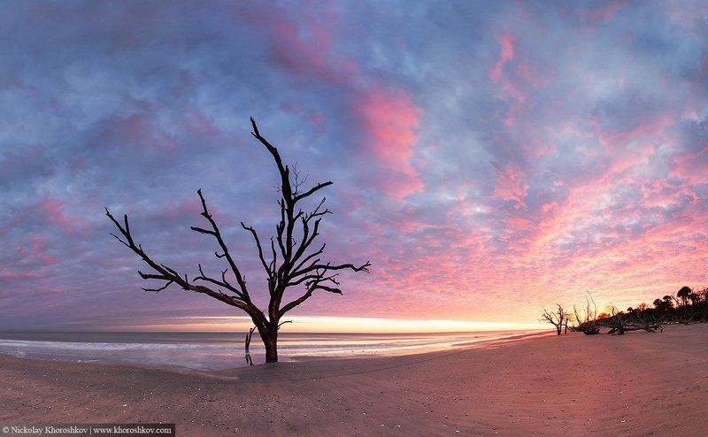 Botany Bay, USA, sunset, panorama Огненный закатphoto preview