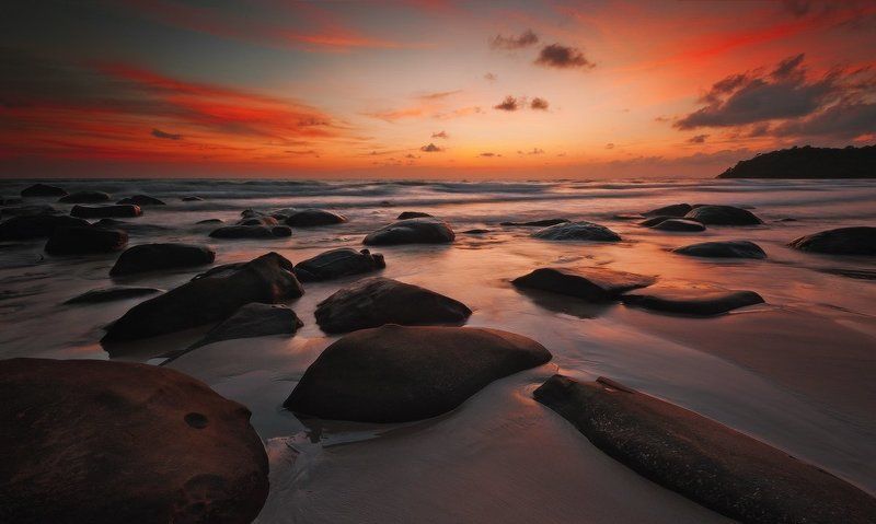Koh kood, Sea, Stones, Sunset, Thailand В красках заката...photo preview