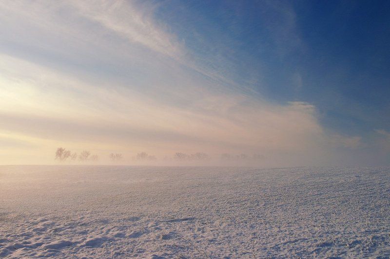 Зима, Снег, Туман Fata Morganaphoto preview