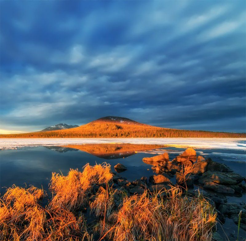 Весна, Горы, Зюраткуль, Озеро, Пейзаж, Природа, Путешествие, Рассвет, Урал, Утро, Южный урал ****photo preview