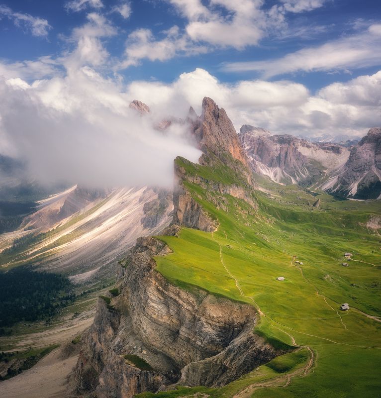 Seceda, Dolomiti, Italy, лето, горы, Альпы Secedaphoto preview