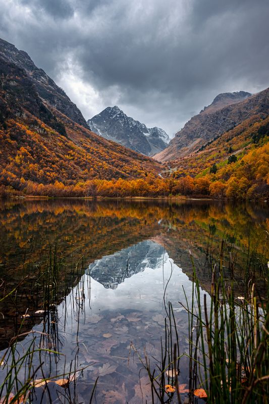 домбай, теберда, бадук, бадукские озера Отражение осени фото превью