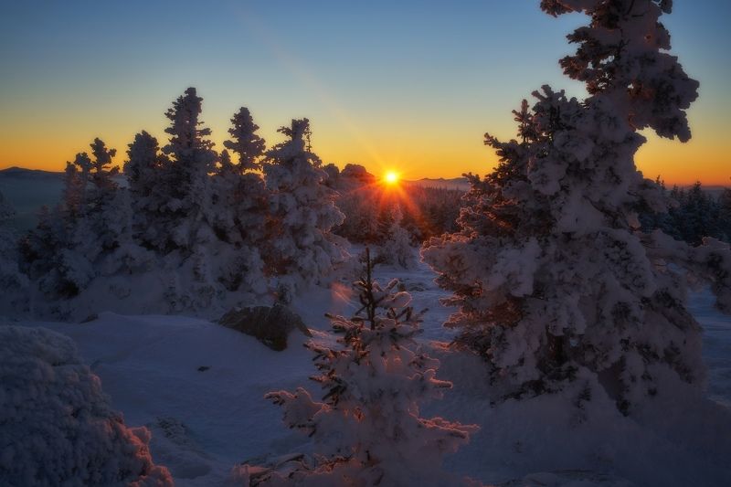 зюраткуль закат zuratkul sunset Закат На Хребте Зюраткуль фото превью