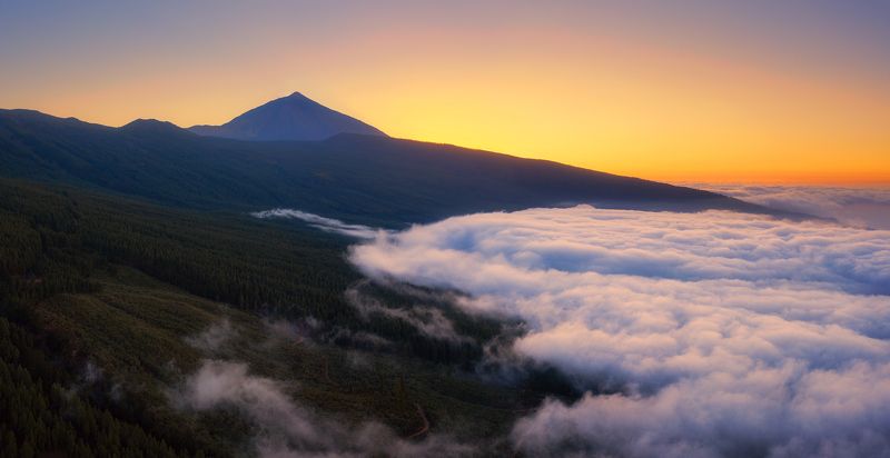 Sunset, Teide, volcano, Tenerife, island, Spain Sunset over Teide volcanophoto preview
