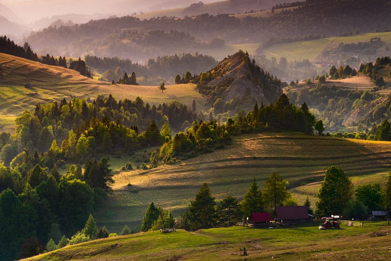 rock, mountains, photo, photography, landscape, mountainscape, summer, Pieniny, Rozdziela, sunset, góry, zachódsłońca, Poland, Polska, forest, clearing, Nikon, Tamron, Carpathians, colors, idyllic, hut, beautiful Idyllic Hardworkphoto preview