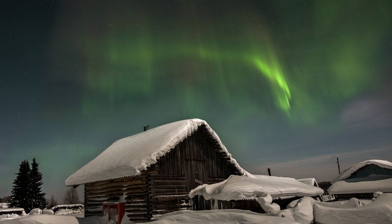 печора,.коми,север,природа,аврора,северное сияние,komi, Вечерние красотыphoto preview
