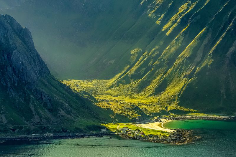 норвегия,фьорд,горы,свет Затерянный мир.photo preview