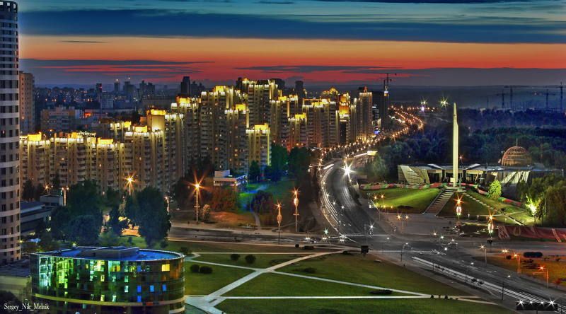 беларусь, минск, ночной-город-минск, фото-минск, фотосъёмка-интерьеров-минск, экстерьерная-фотосъемка, фото-вечерний-минск-с-высоты, интерьерная-фотосъёмка-минск , Симфония вечернего городаphoto preview