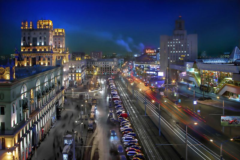 беларусь, минск, ночной-город-минск, фото-минск, фотосъёмка-интерьеров-минск, экстерьерная-фотосъемка, фото-вечерний-минск-с-высоты, интерьерная-фотосъёмка-минск , Город красками сияет...photo preview