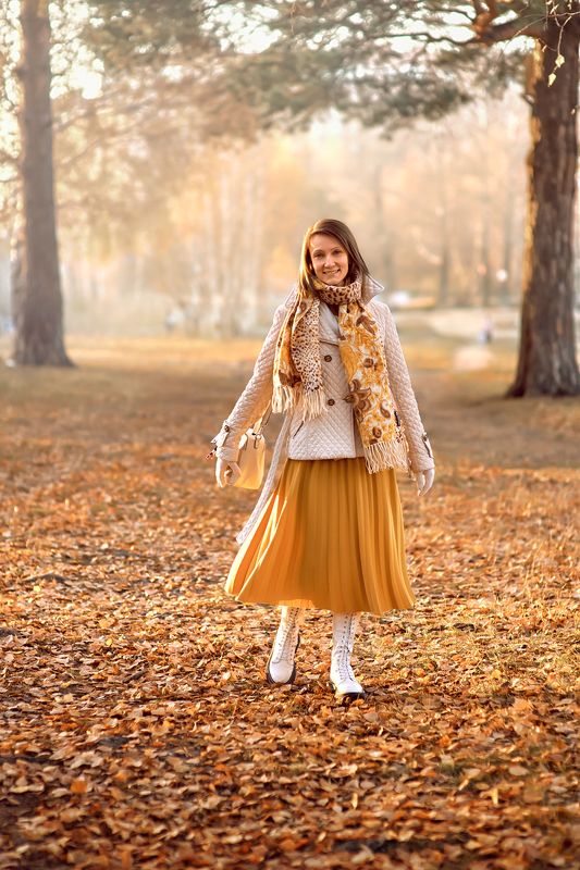 осень портрет настроение эмоции прогулка девушка Осенняя прогулкаphoto preview