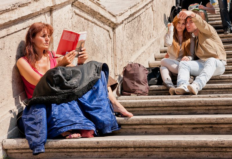 Испанская лестница, Рим. (до того, как на ней запретили сидеть)photo preview