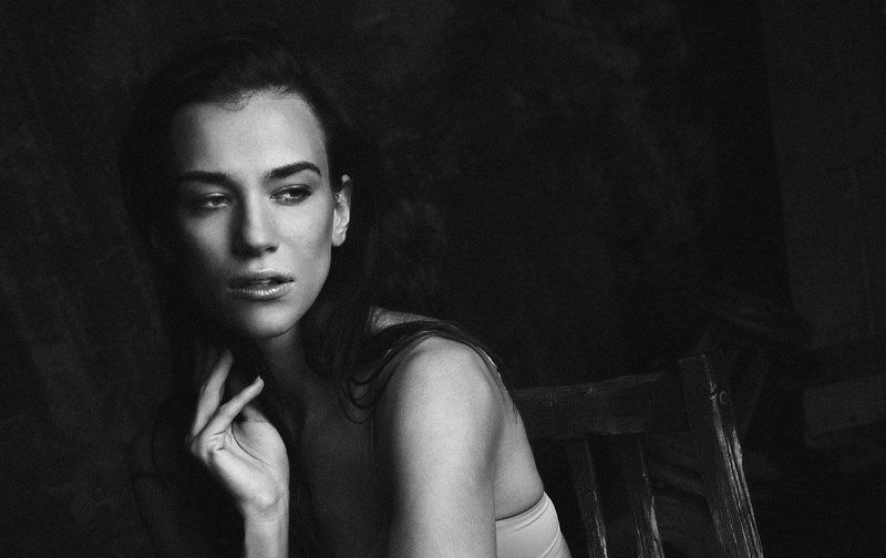 Beautiful, Beauty, Black & white, Bw, Emotion, Face, Girl, Light, Model, Moscow, Nikon, People, Portrait, Studio Anxietyphoto preview