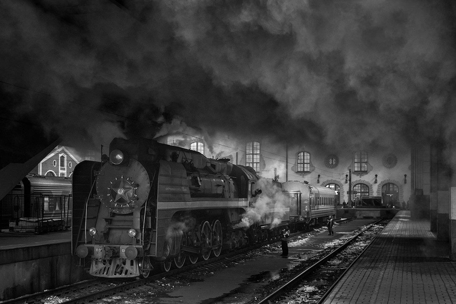Вагон, Вокзал, Генерал, Дым, Паровоз, Победа, Поезд, Рельсы, Ретропоезд, Ржд, Станция, Михаил Глаголев