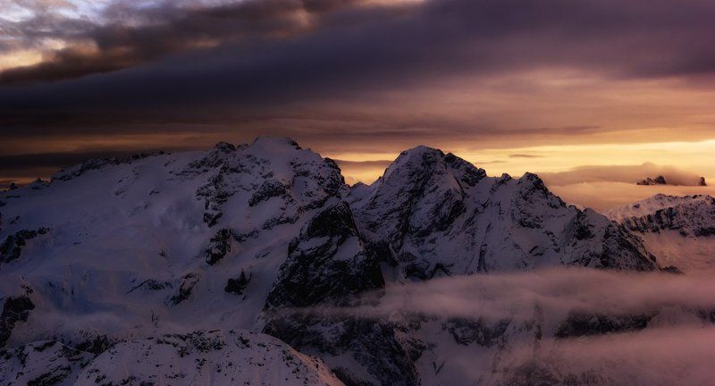 italy, dolomites Вечер в Доломитахphoto preview