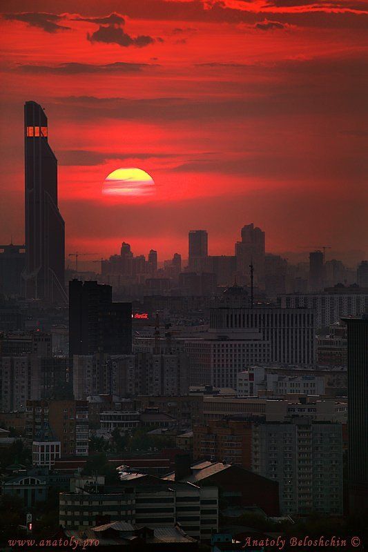 Белощин, Закат, Меркурий Сити Тауэр, Москва, Москва-сити Москва. Закат #2photo preview