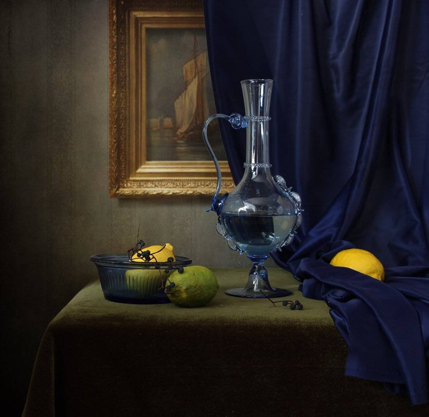 Натюрморт с карафой. Автор: Tatyana Karachkova Графин, Карафа, Лимоны, Tatyana Karachkova