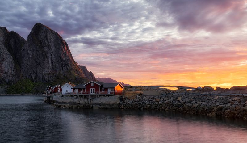 норвегия, лофотен, лофотенские острова, закат, рассвет, хамнёй, norway, lofoten, lofoten islands, sunset, sunrise, golden hour, hamnoy Осенний рассвет / Autumn sunrisephoto preview