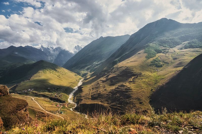 пейзаж, природа, горы, северная осетия-алания, кавказ Над горной пасторальюphoto preview