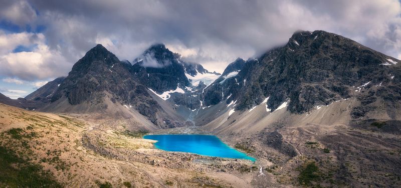 Lyngen, Norway, North, lake, горы, панорама Blue lakephoto preview