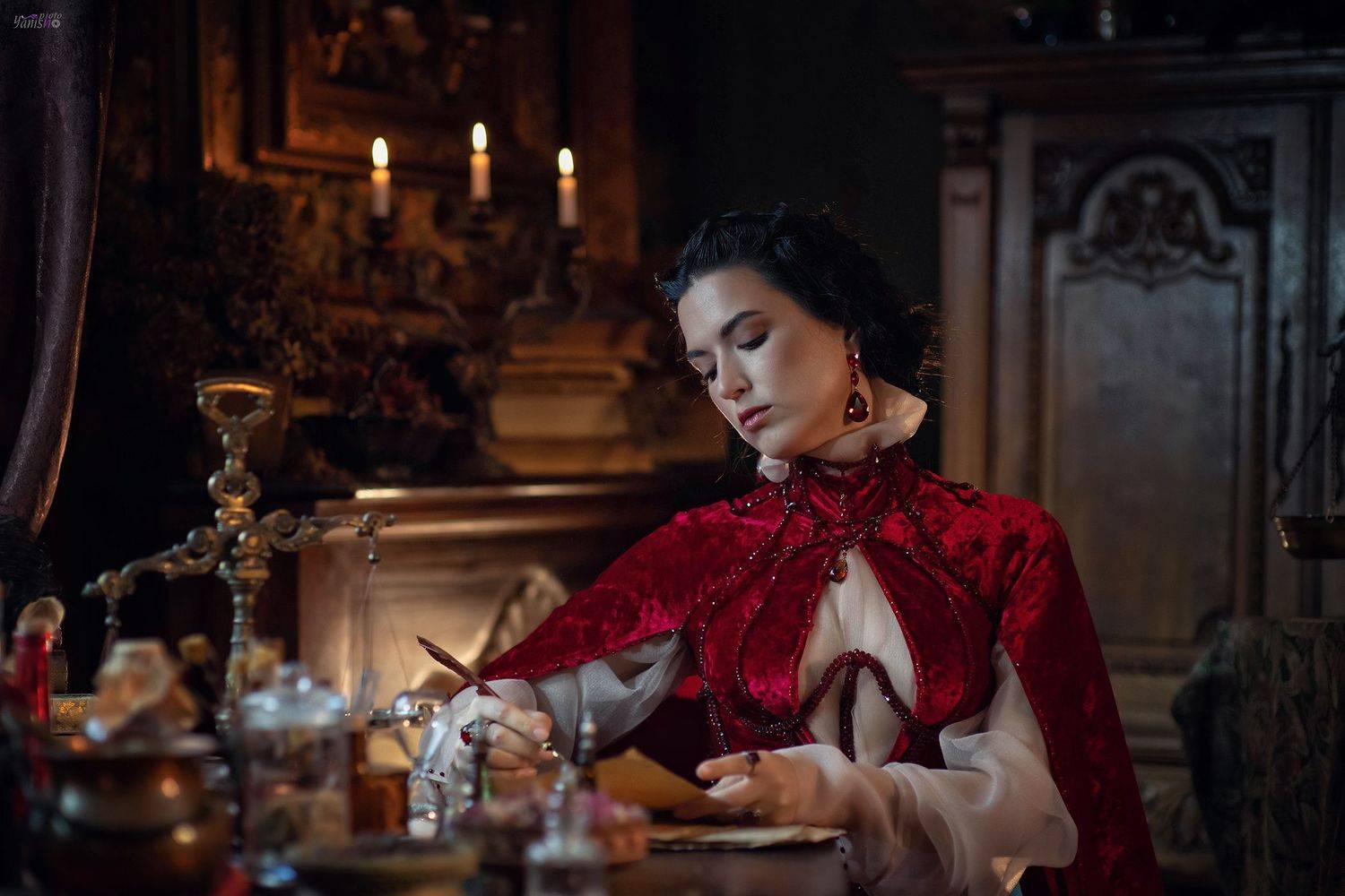 Графиня Батори. Автор: Янина Ермакова батори, портрет, легенда, девушки, история, Хэллоуин, артфото, Янина Ермакова