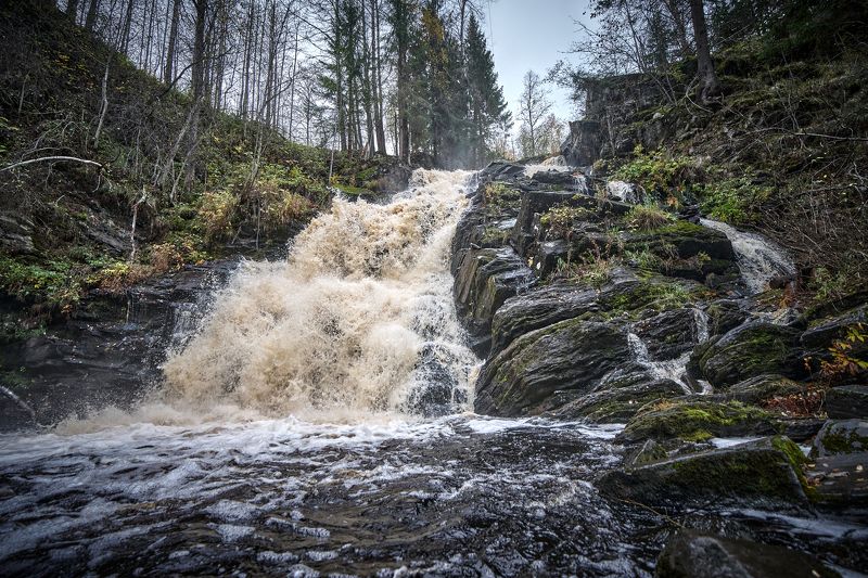 водопад, карелия, север Юканкоскиphoto preview