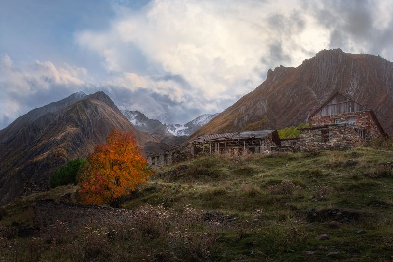 landscapes, Georgia, nature, autumn Truso gorge, Georgia.photo preview