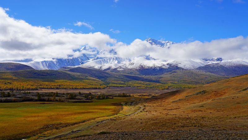джангысколь, горы, облака, ёштыкель, алтай, россия Джангысколь неклассическийphoto preview