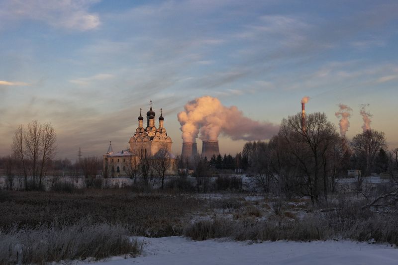 рассвет, тайнинское, мытищи Первый зимний рассвет в Тайнинском фото превью