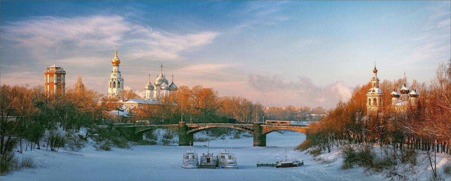 пейзаж, архитектура, город, вологда, храм, река, зима, панорама, свет, цвет, александр никитинский, Никитинский Александр