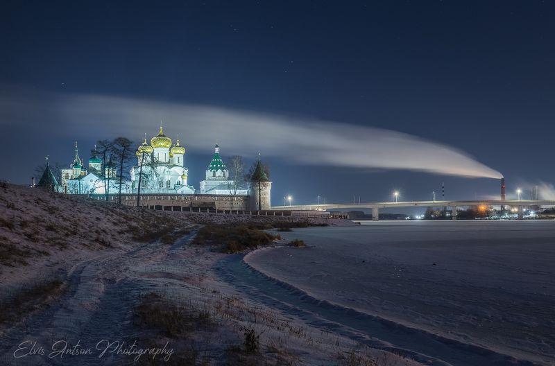 кострома, монастырь, пейзаж, ночь, зима Монастырьphoto preview