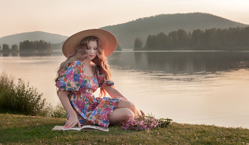 пруд, вода, живопись Тася на прудуphoto preview