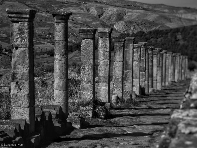 black and white, bnw, monochrome, art, ruines, roman, architecture, old architecture, ancien, Ruines romanphoto preview