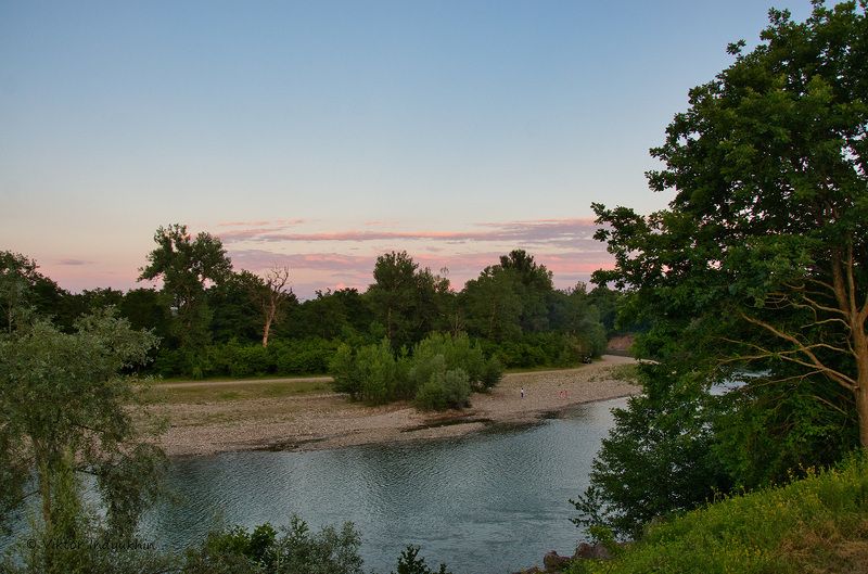 лето, вечер, река, пшеха photo preview