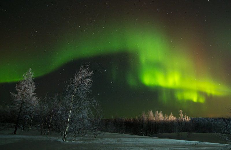 Aurora borealis, Ночь, Северное сияние, Сияние, Тундра, Уренгой, Ямал, Янао Танец ночных огнейphoto preview