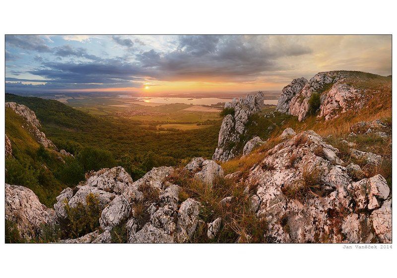 Pálava hills stormy sunsetphoto preview