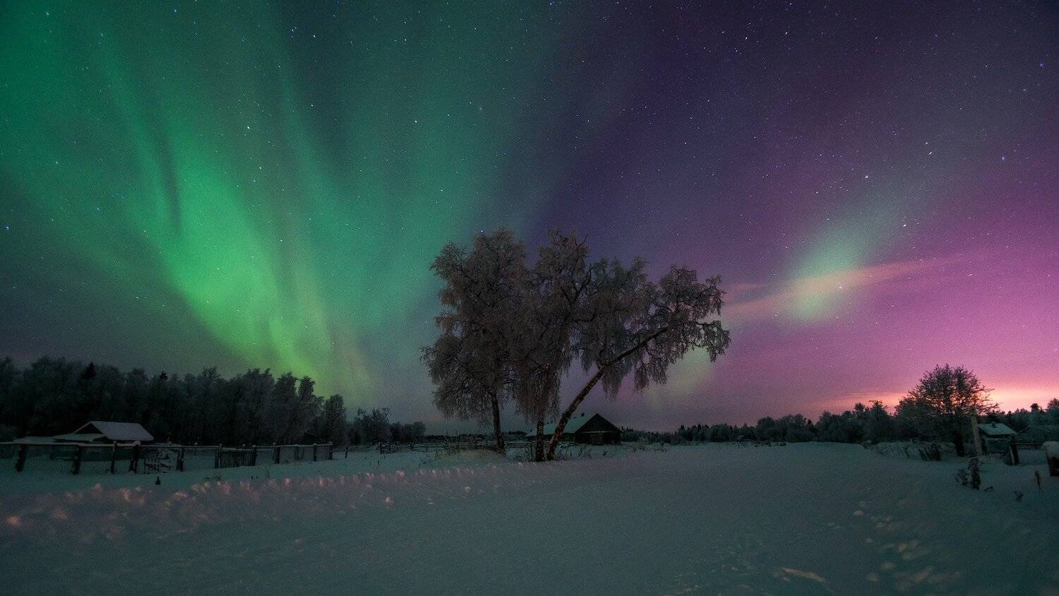 На ферме. Автор: Роман Горячий Апатиты, Заполярье, Зима, Кльский п-ов, Северное сияние, Роман Горячий