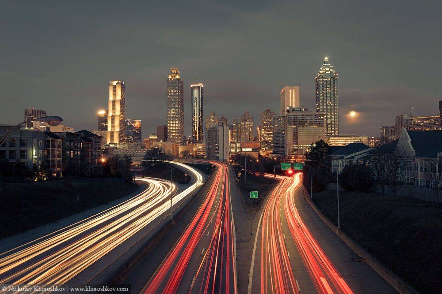 Atlanta skyline. Автор: Николай Хорошков Atlanta, City, Skyline, Usa, Атланта, Сша, Николай Хорошков