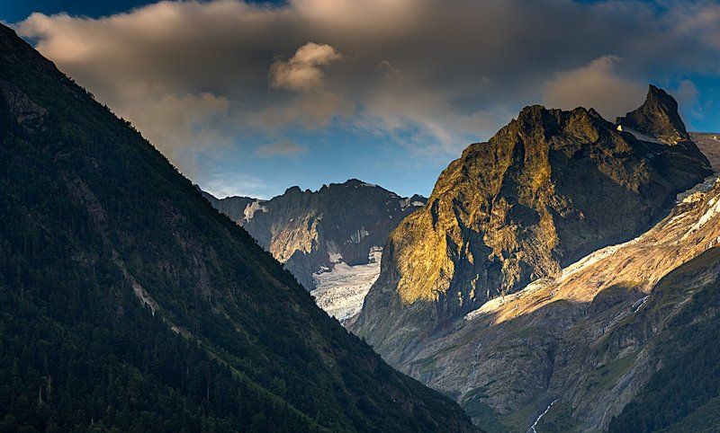 2014, Горы, Домбай, Лето, Рассвет, Суфруджу Домбайский рассвет!photo preview