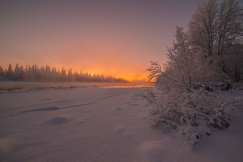 север, кольский, заполярье, умба Полярная ночь. Умба.photo preview